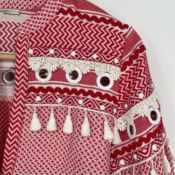 Dodo Bar Or Nathaniel top Tassel‎ Grommet Blouse Valentines Day - Picture 12 of 16